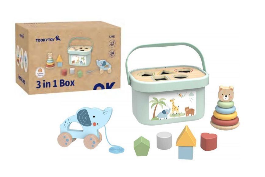 Развивающий бокс 3в1 для малышей Tookytoy TJ011 фото