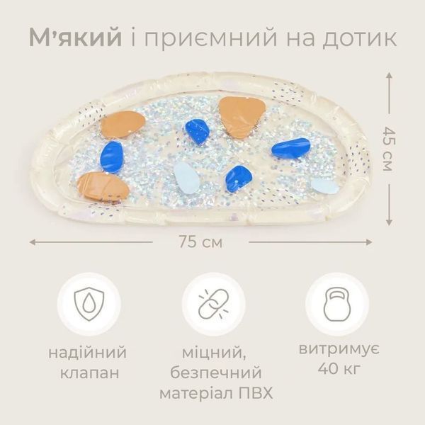 Водний розвиваючий килимок Poppet "Акваплей", 75х45 см PP-WM-001 фото