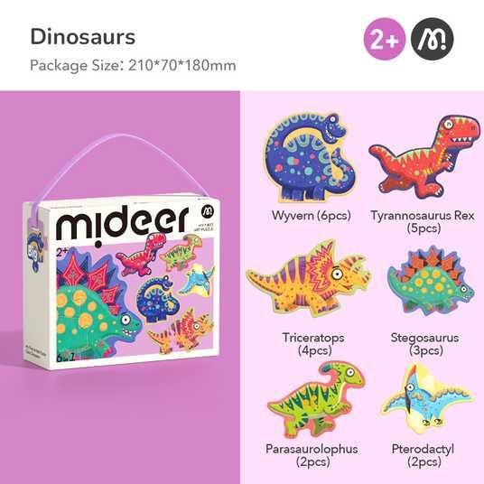 Купити Мій перший пазл 6 в 1 - Динозаврики Mideer MD1460 в